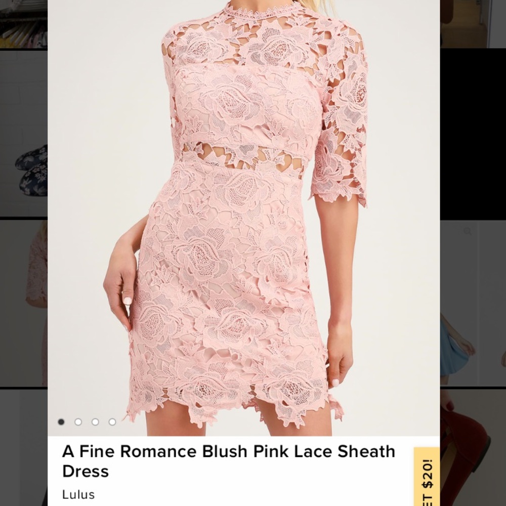 ✨ Lulus NWT Pink Sheath Dress ✨